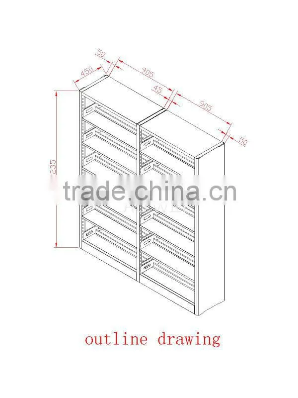Alibaba express library steel bookcase/file cabinet