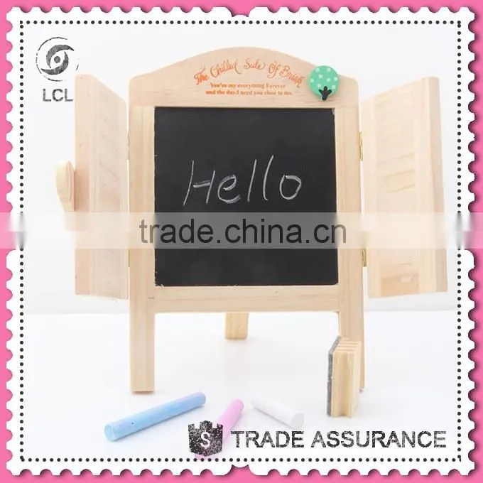 Portable wooden blackboard for kids, wooden kids blackboard with chalks