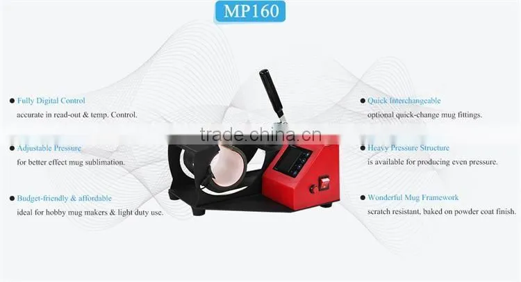 MP160 Low Price Digital Custom Magic Mug Heat Press Printing Machine