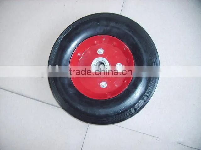Non-inflatable wheel 10 inches solid rubber tyre tire Tool cart solid wheel