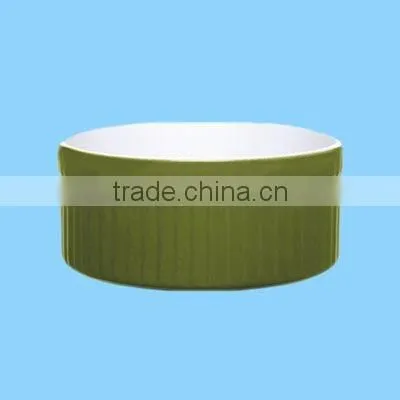 round blue ceramic baking plates