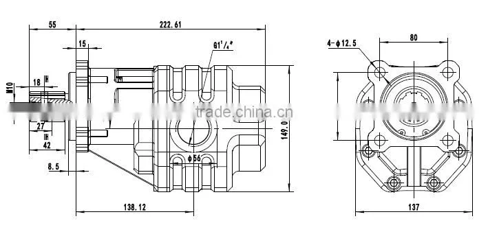hydraulic pump for dump truck, KBPH serie like OMFB