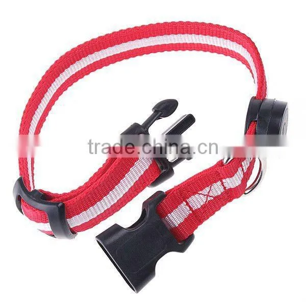 Nylon LED Dog Pet Flashing Light Up Safety Collar