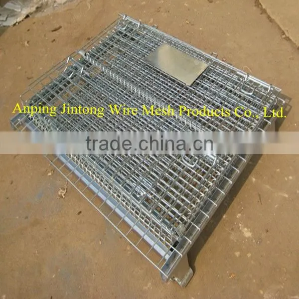 Galvanized Storage cage/wire mesh container/wearhouse cage-foldable