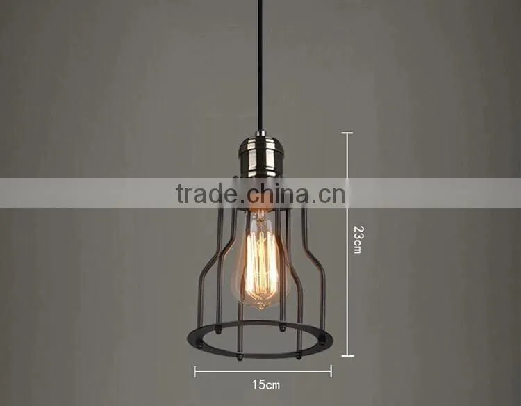 Industrial loft style Black iron Electric vintage pendant light with 6-12 bulbs