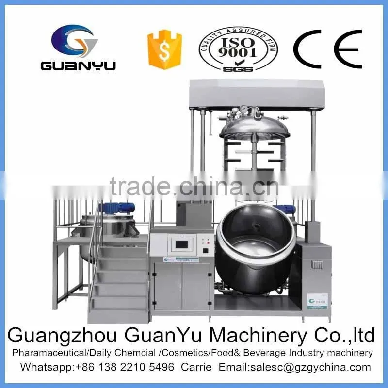 stainless steel hot sales vacuum steam heating emulsifying mixer for mixing and homogenizing