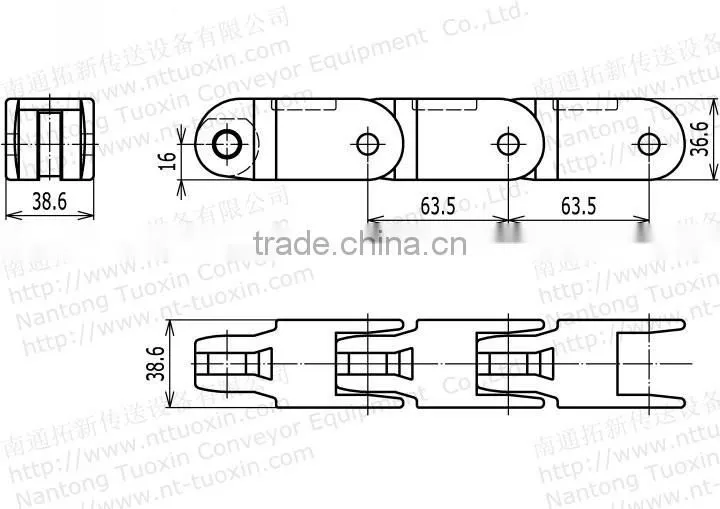 N250 Straight Run Case Conveyor Chains