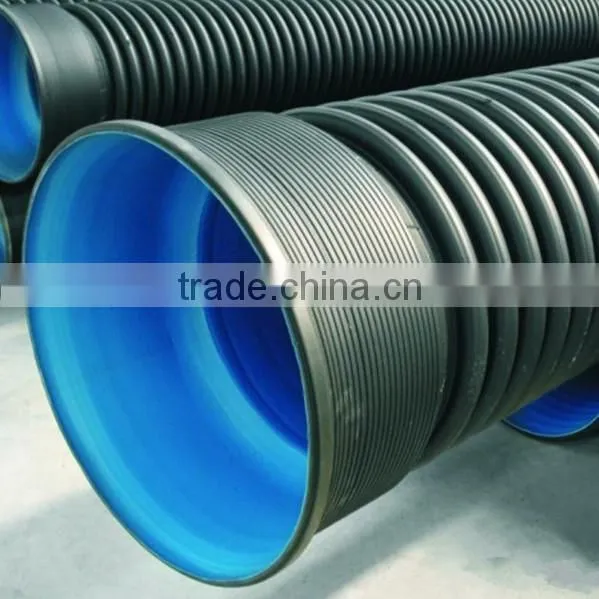 HDPE DWC underground drainage system double wall corrugated drainage pipe