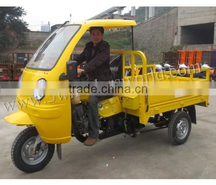 China used cargo bike /three wheel motorcycle for sale/ cargo tricycle with cabin