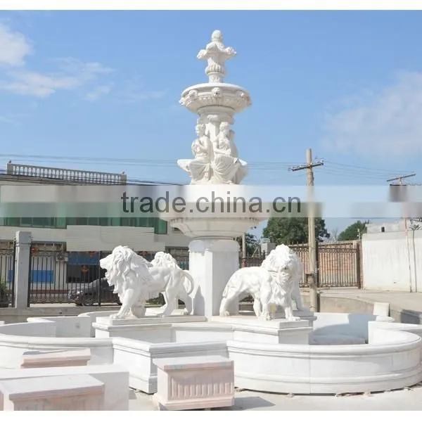 Large Outdoor Garden Stone Water Fountain with horse