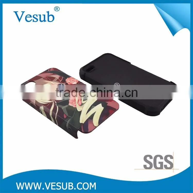 Cartoon Pattern Printing Ultra-Thin Rugged 3d Sublimation Case For IPhone 4