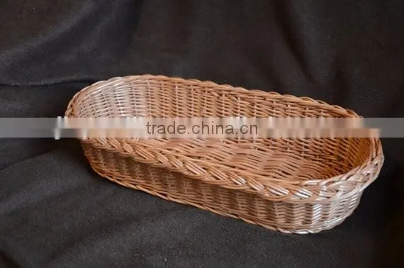 Long Bread Basket, Small Wicker Basket, Handmade Willow Fruit Basket, Table Centerpiece Basket, Small Wicker Storage Basket