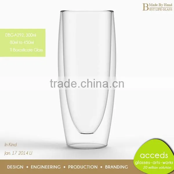 Hand Made Tall and Thin Drinking Glass Cup