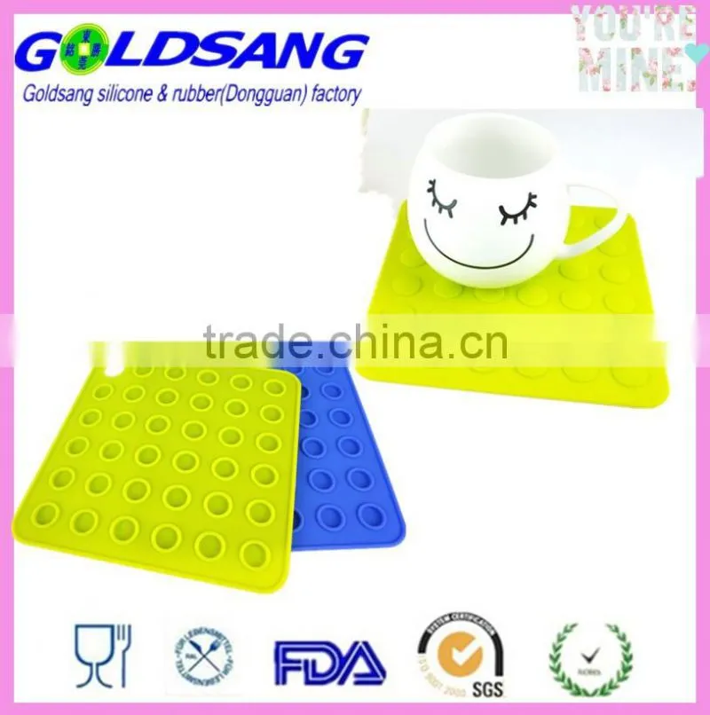 colorful Silicone Trivet Mat Dots Hot Pads Kitchen Dish Pot Stand Holder