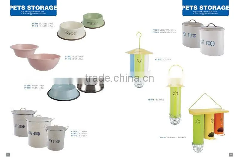 Metal dog food container with Food scoop