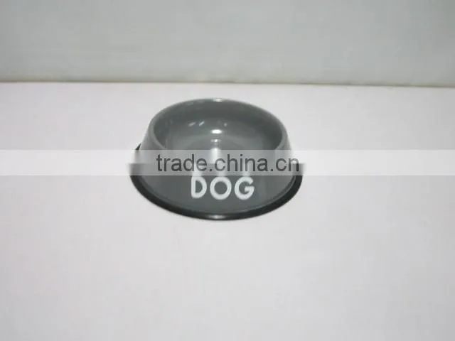 The pet dog bowl metal pet bowl basin bowl anti collision