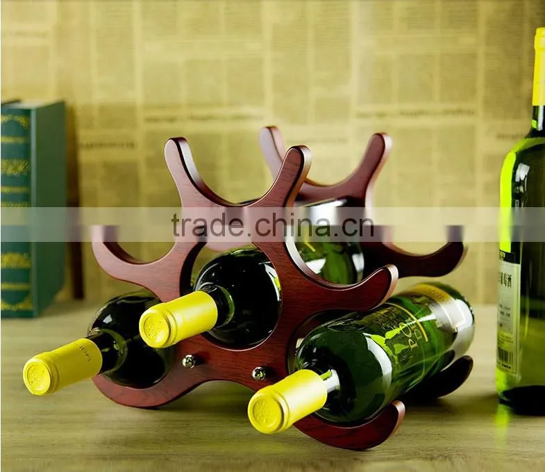 Wholesale home furniture 6 wooden wine racks