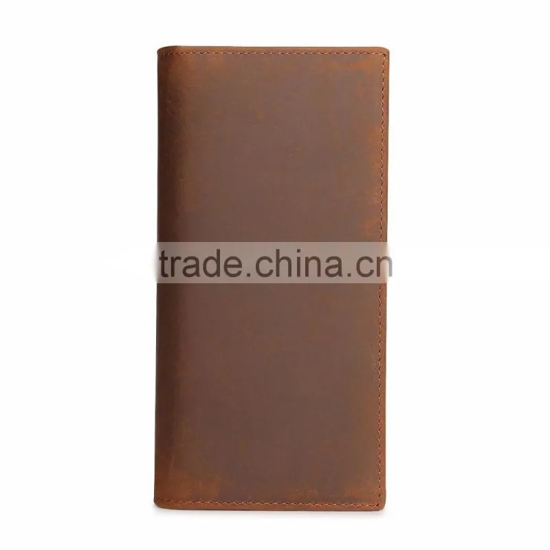 2017 popular money bag woods genuine leather wallet bussiness RFID safe card case wallet