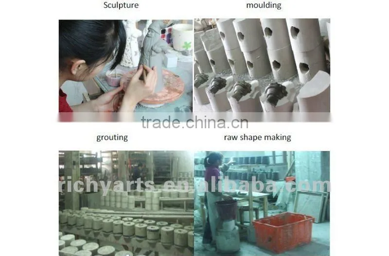 factory ceramic handmade flower pot for garden plant decoration