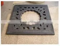 Square and round Tree Grating In Cast iron, square cast iron tree grates, cast iron frame and grate