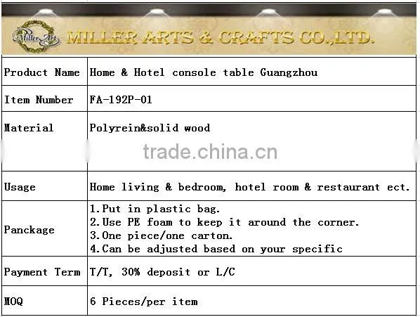 Gold leaf console table/living room furniture FA-192P-01