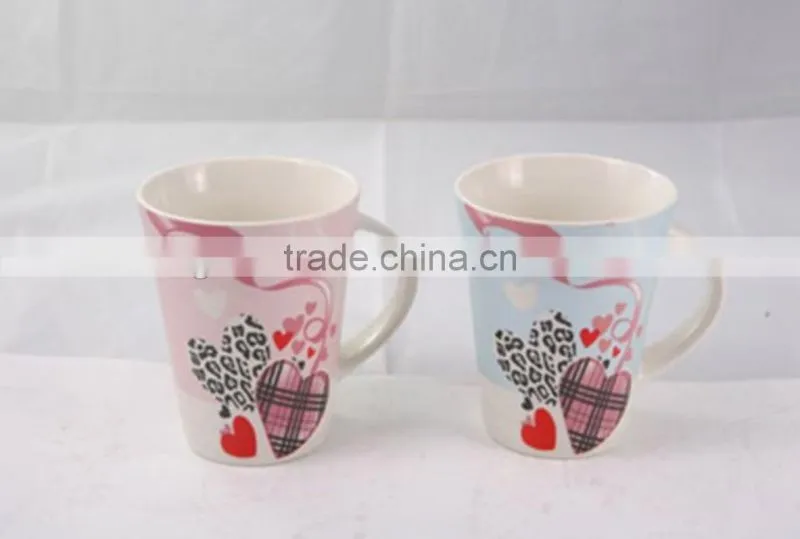 Flared Porcelain Coffee Mug with Handle