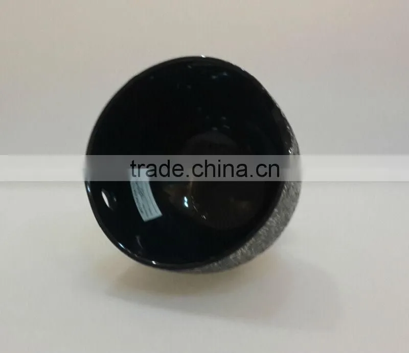 5.2inch Ceramic Japanese black your logo soup noodle bowl
