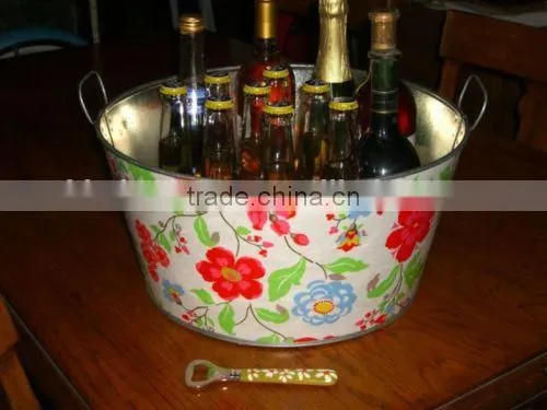 Promotional galvanized beverage tub