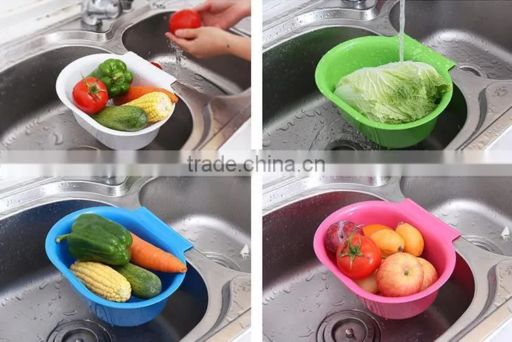 PP plastic hanging sink drain basket for kitchen
