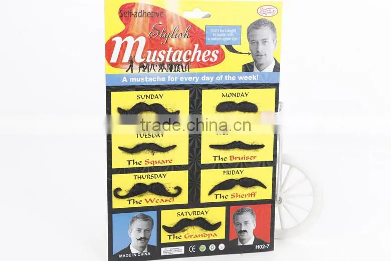 Self -adhesive stylish mustaches artificial mustaches