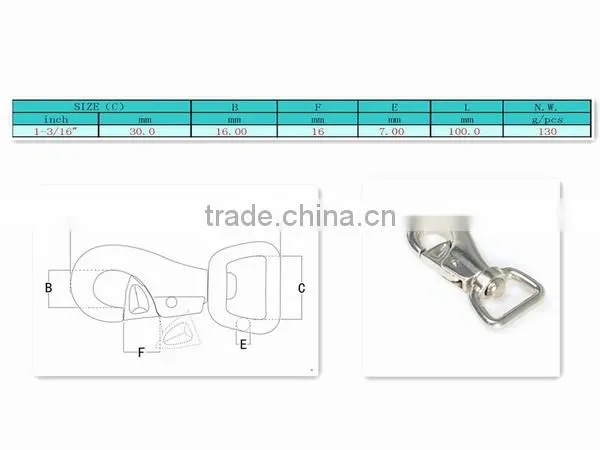 Stainless Steel Rigging Hardware Metal Snap Dog Hook