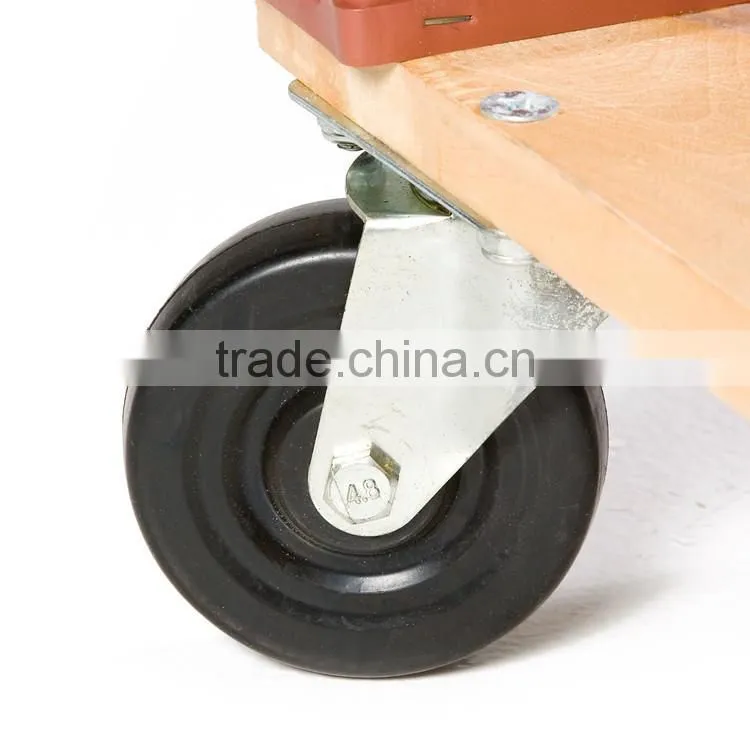 hardworking rubber capped hardwood tool cart moving dolly