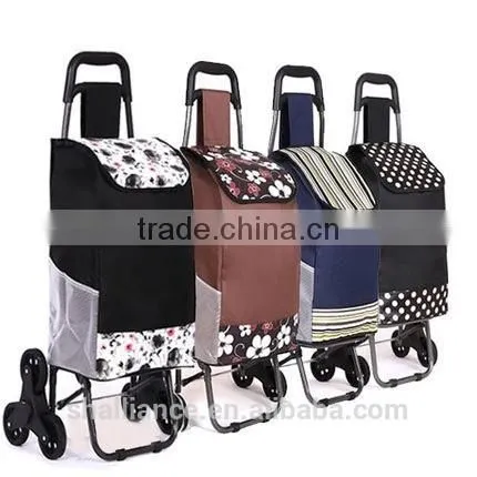 600D Polyester Shopping Trolley Bag,Easy Foldable Shopping Cart