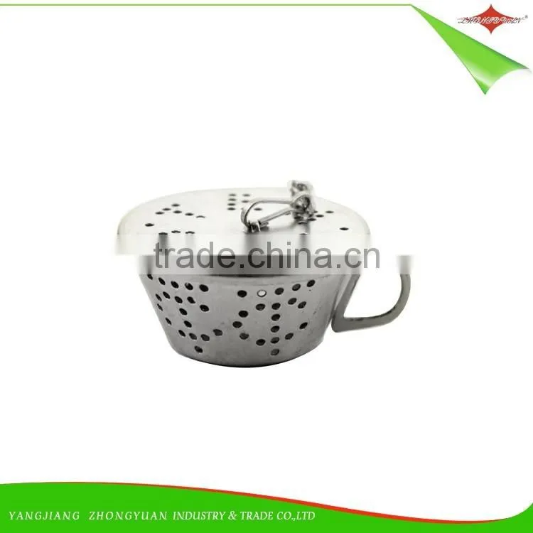 ZY-S3009 430 Stainless Steel Tea Infuser Tea Strainer cup shape accessories for Kitchen Leaf Tea