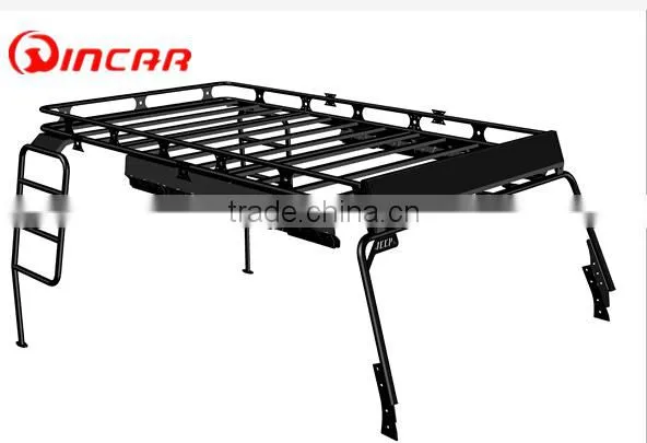 Wrangler Jk (08~16) 4 Doors Car Roof Rack Basket Cargo Top Luggage Carrier (W0728)