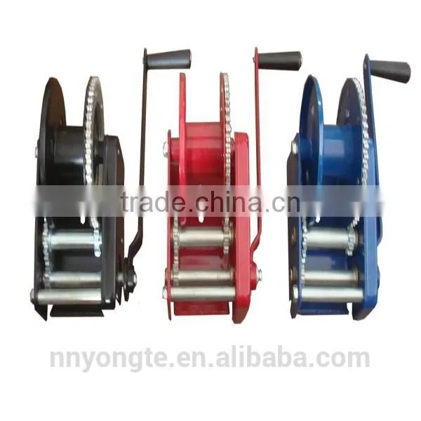 Black Manual Crank Winches