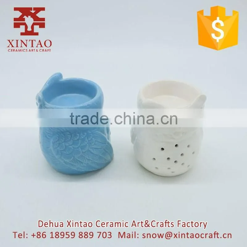 Better Homes and Gardens Ceramic Pillar Blue Candle Holders