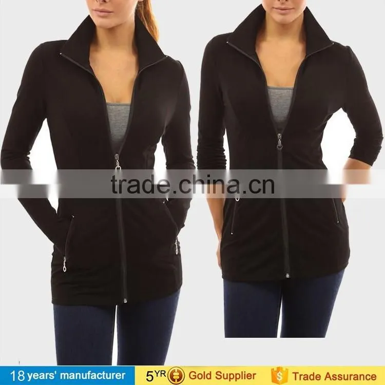 Women Autumn Sweater Thicken Embossed Print Pullovers Zipper Hoodie Moleton Coat