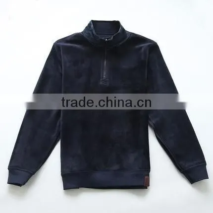 Hot sale men half zip fleece jumper golf hoodies man fleece jacket