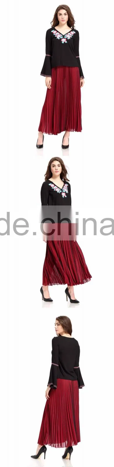 Domin fashion factory latest embroidery style lady blouse