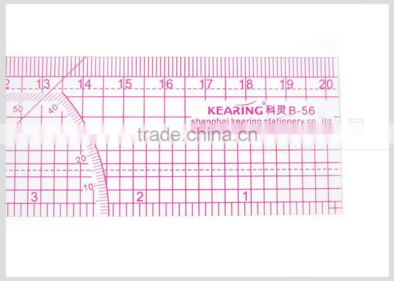 Kearing Brand sandwich line printing 20cm&8" 1.2mm thick sewing garment painting grading ruler #B-56