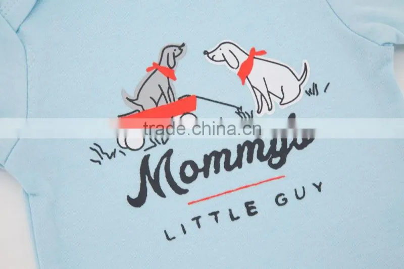 Lovely Baby Clothes Dog Animal 100% Cotton Baby Rompers For Short Sleeve