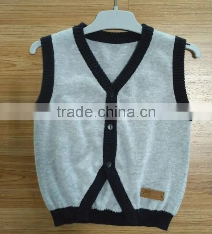 High Quality 1.9$ wool sweater kids sweater kids cardigan sweater vest(BKNK31)