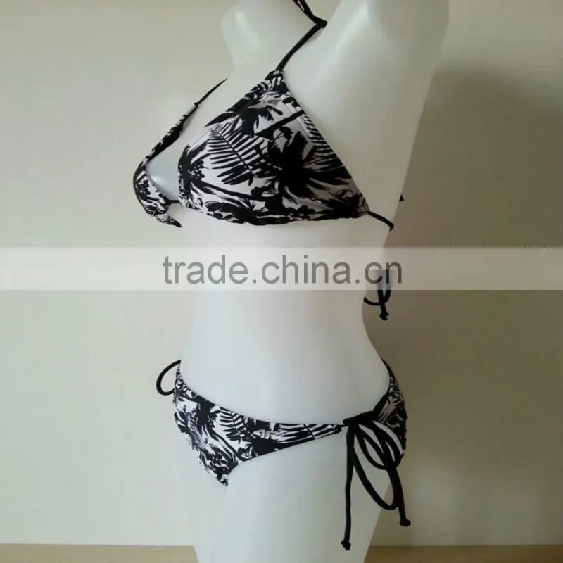 Top quality new arrival orange shivering triangle women bikini swimwear