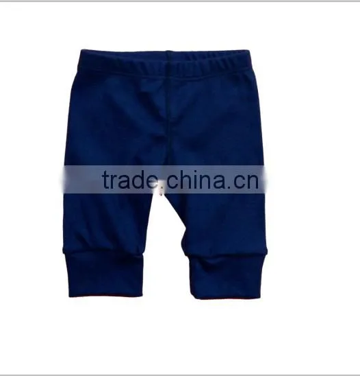 Wholesale Newest Baby Plain Green Infant Soft Cotton Leggings Kids Harem Pants