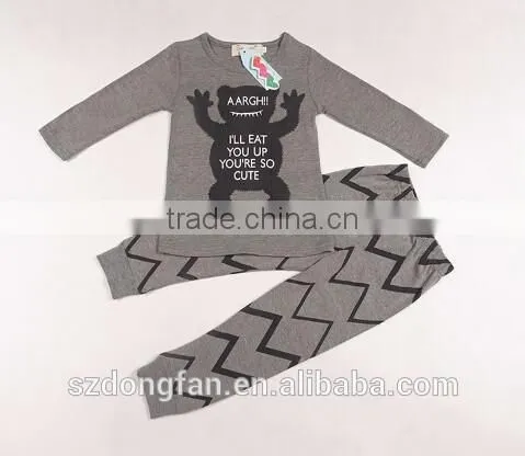New 2 Piece Baby Clothes Set Girl Pants Blouse Infant Clothing Newborn Baby Clothing Sets Boy Cotton Little Monster