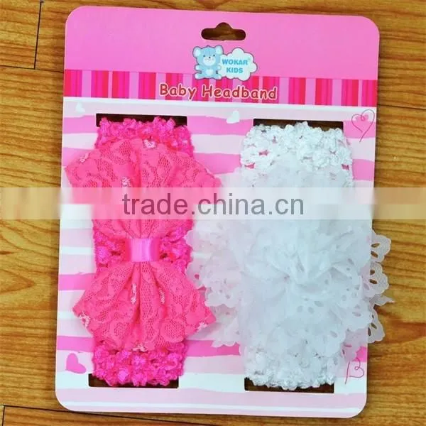 Top Multicolor Newborn Chiffon Flower Headband/Baby Headband set