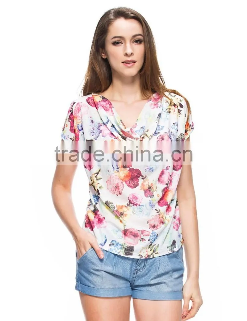 Women's printed cool cotton cowls T Shirt factory