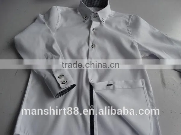 fashion boy's button-downs shirt underlap with ribbon on placket