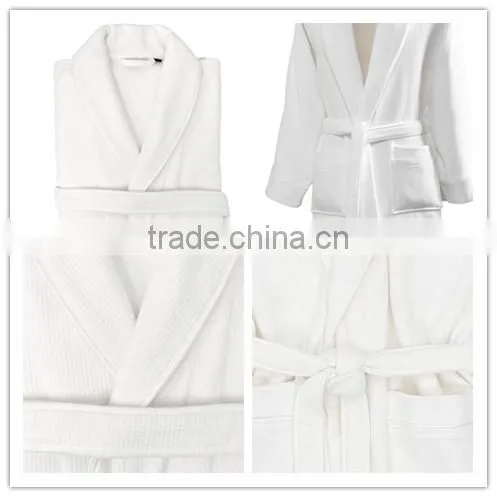 manufacture 100% cotton plus size quilted waffle bathrobe